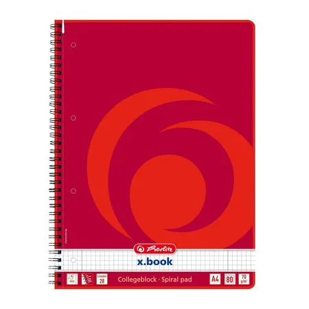 Herlitz Collegeblock mit 80 Blatt, DIN A4, kariert