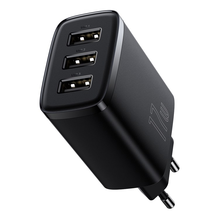 (17W) 3x USB A Ladegerät Netzteil - Schwarz