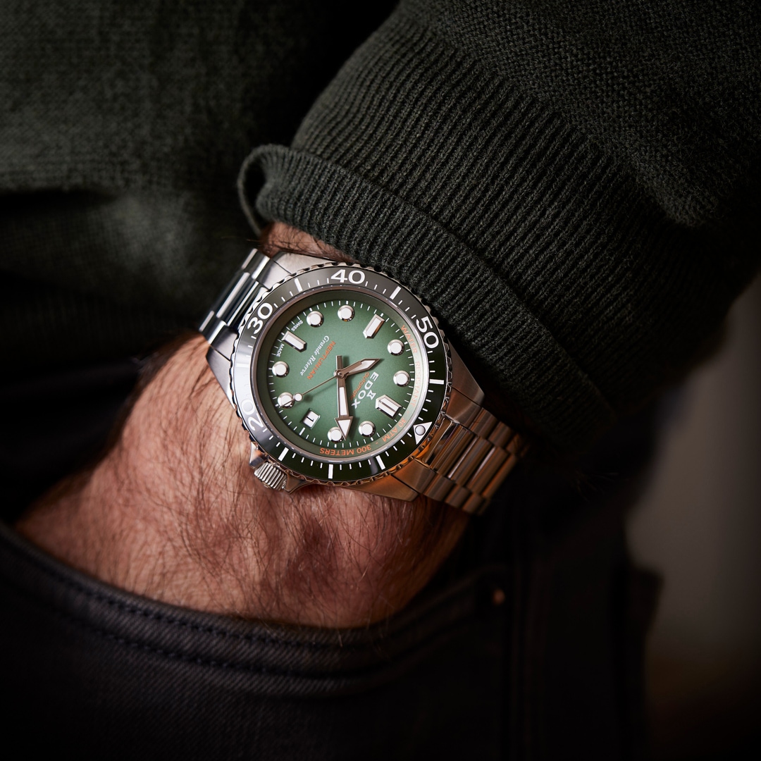 Edox Neptunian Grande Réserve Date Automatic Grün