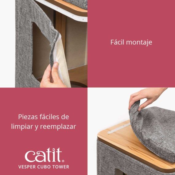 Arranhador Catit Tower Cube, cinza