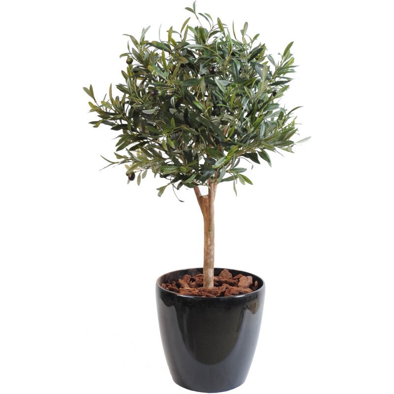 Plante artificielle d'intérieur Olivier taillé en boule 90 cm