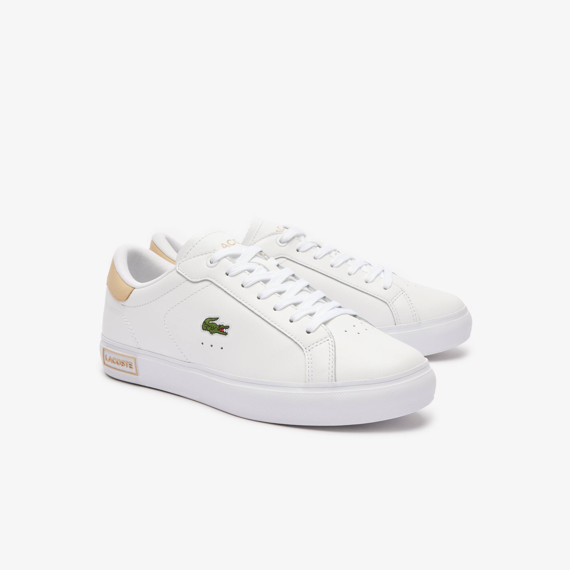 Sneakers Powercourt femme en cuir Sneakers - Blanc - Lacoste - Femme