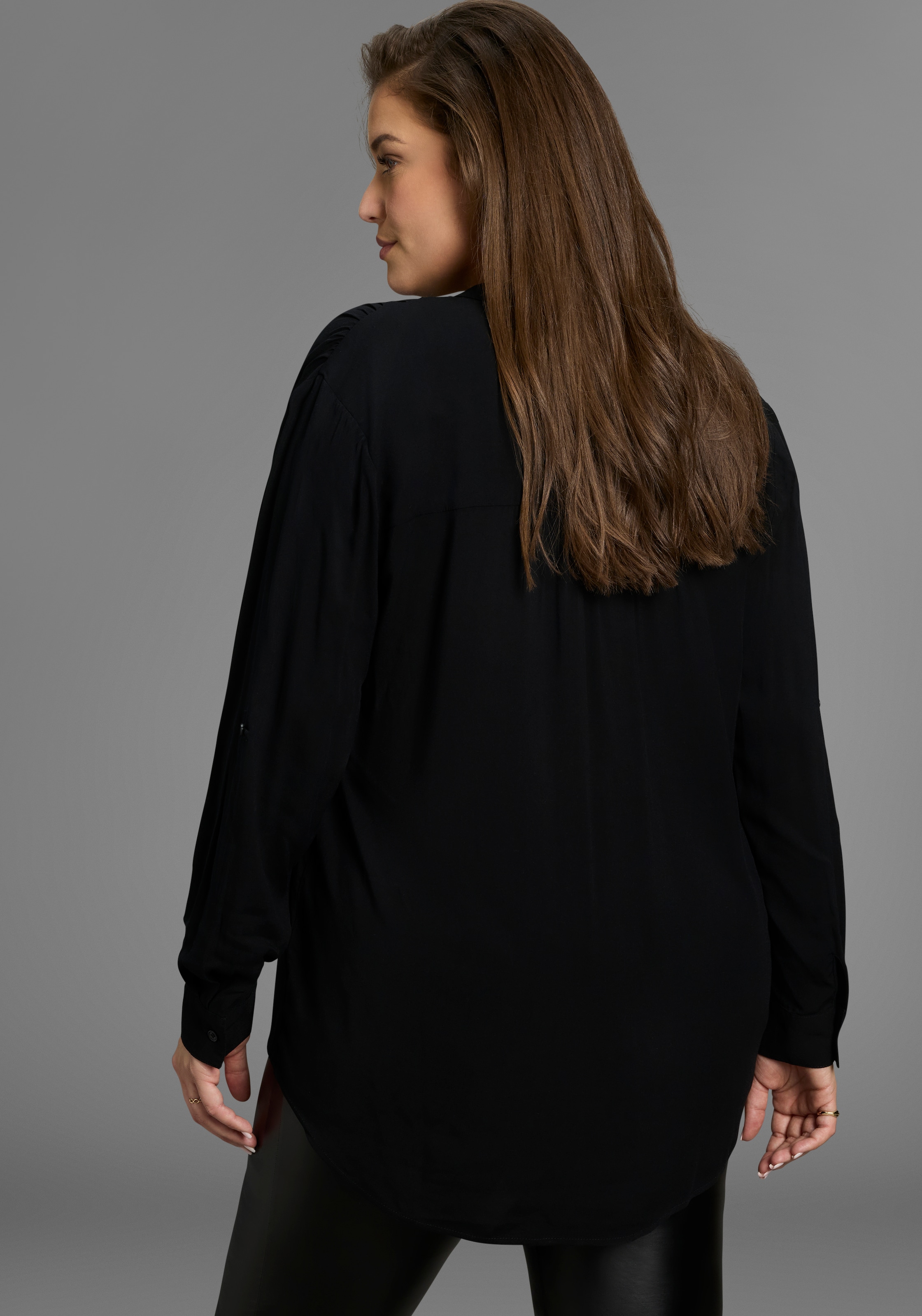 Laura Scott CURVE Longbluse , im Tunika Stil aus weicher Viskose - GROSSE GRÖSSE