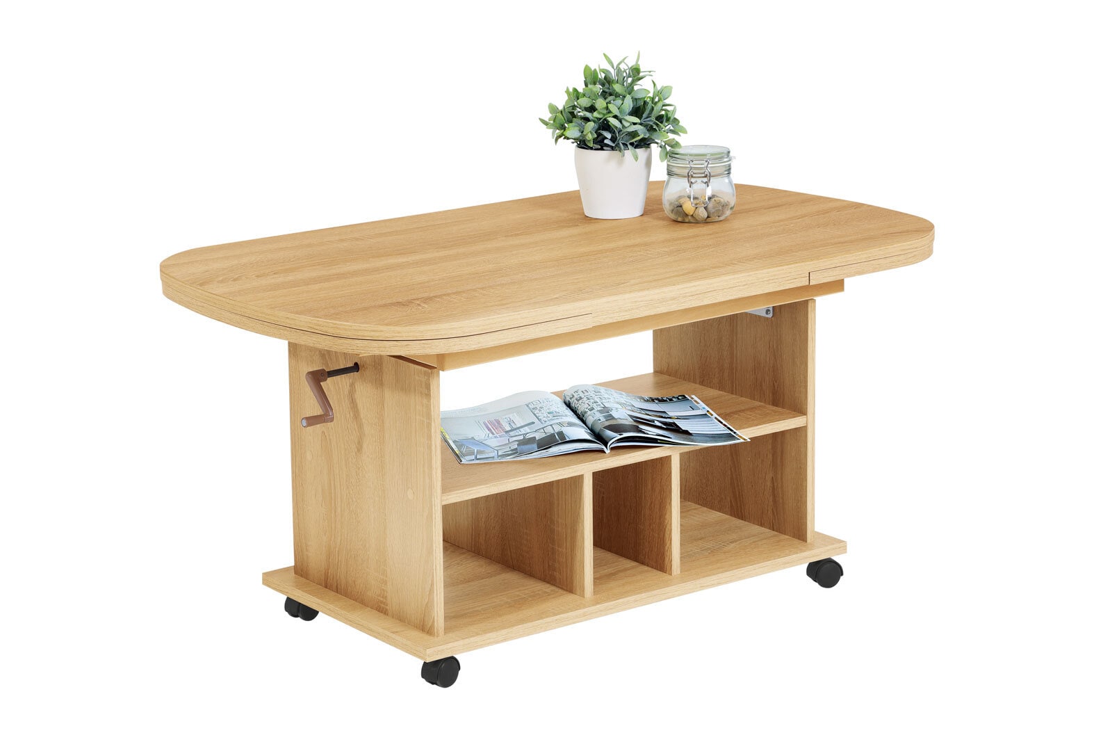 Couchtisch Babsi III Sonoma Eiche Nachbildung 107-157 x 53-63 x 67 cm