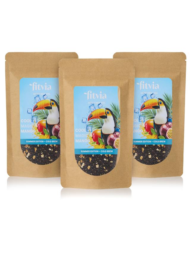Cold Brew Schwarzer Tee, Mango, lose, 100 g, 3er-Set