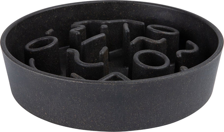 District 70 hondenvoerbak Bamboo slow feeder M grijs D 21 H 5,3 cm