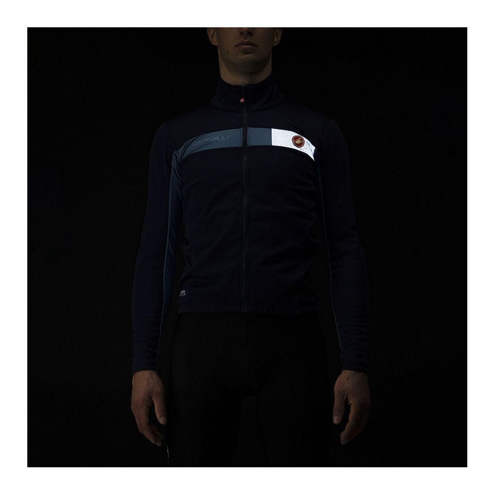Castelli MORTIROLO 6S - Veste Homme savile blue/steel blue/silver