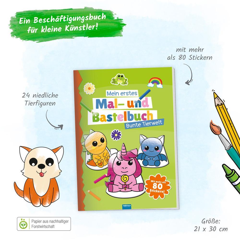 Trötsch Malbuch Bastelbuch Mein erstes Mal- und Bastelbuch Bunte Tierwelt