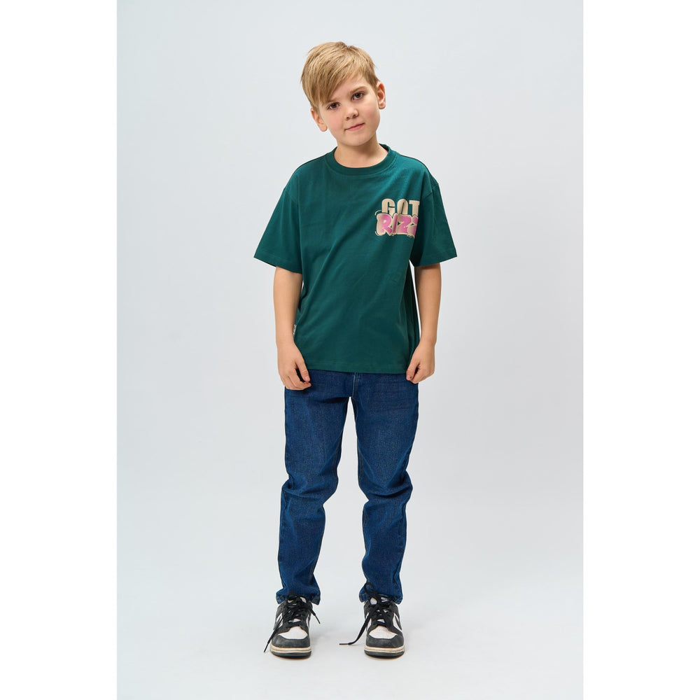Køb The New Deep Teal Regan Oversize S_S Tee