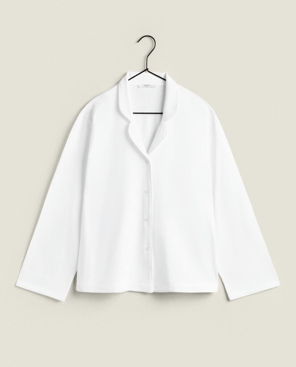 CAMISA DE ALGODÃO COM DETALHE EM VIÉS