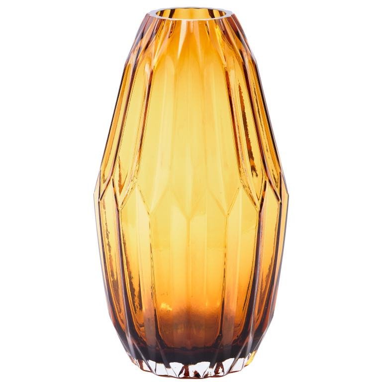 POLSPOTTEN Glass Folds vaas M Ochre