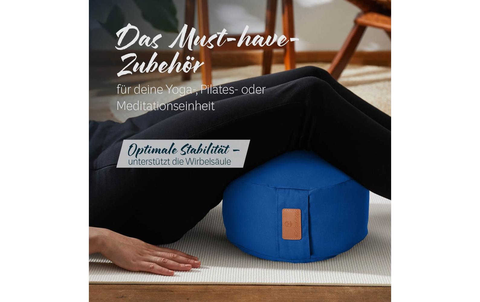 Yoga-Kissen Vishnu Buchweizenschalen, DunkelblauYogarolle