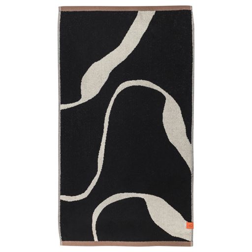 Mette Ditmer Nova Arte Håndklæde, Black/Offwhite, 70x133 cm