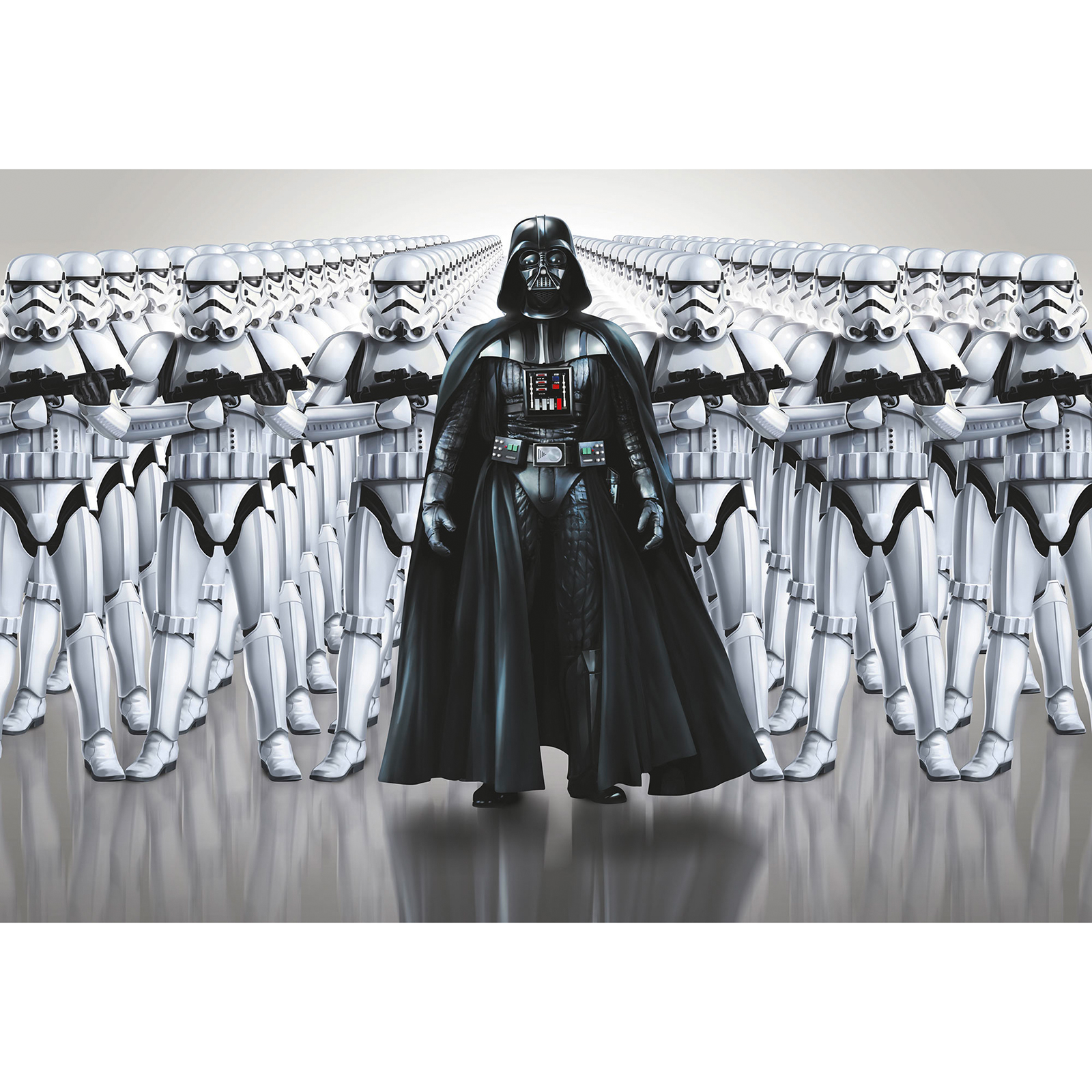 Papier-Fototapete STAR WARS IMPERIAL FORCE - schwarz-weiß - 368x254 cm