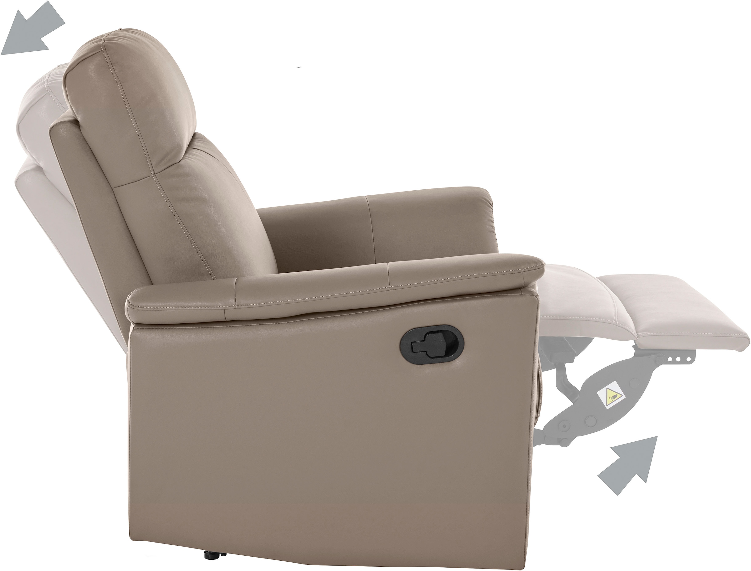 Home affaire Relaxsessel »Southbrook, TV-Sessel mit Schlaffunktion, Wohnzimmer, Funktionssessel« mit manueller und elektrischer Relaxfunktion