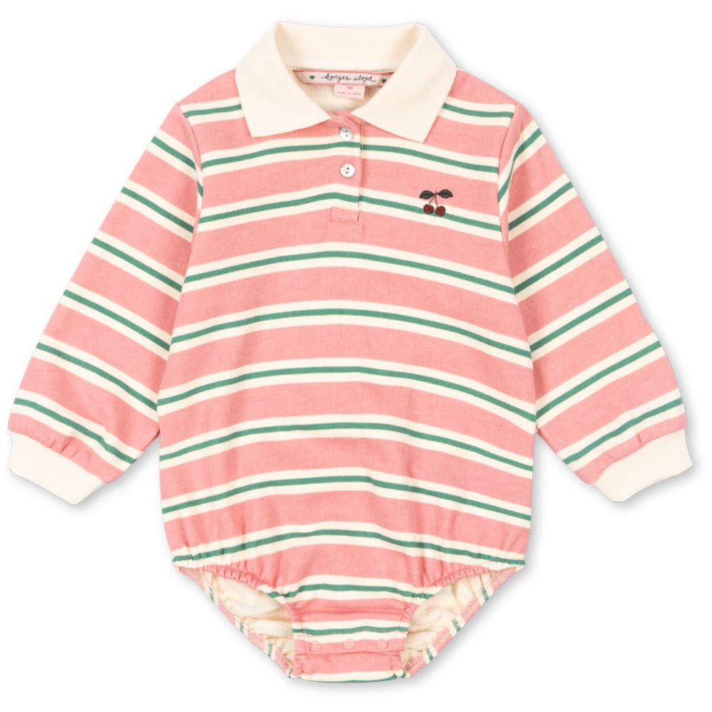 Køb Konges Sløjd Blush Bound Stripe Spotty Ls Romper Gots
