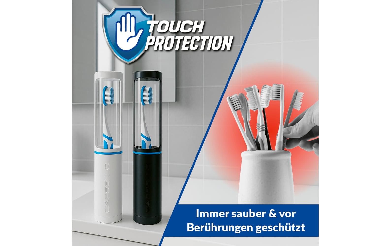 Zahnputzbecher Schwarz/TransparentZahnbürstenbox