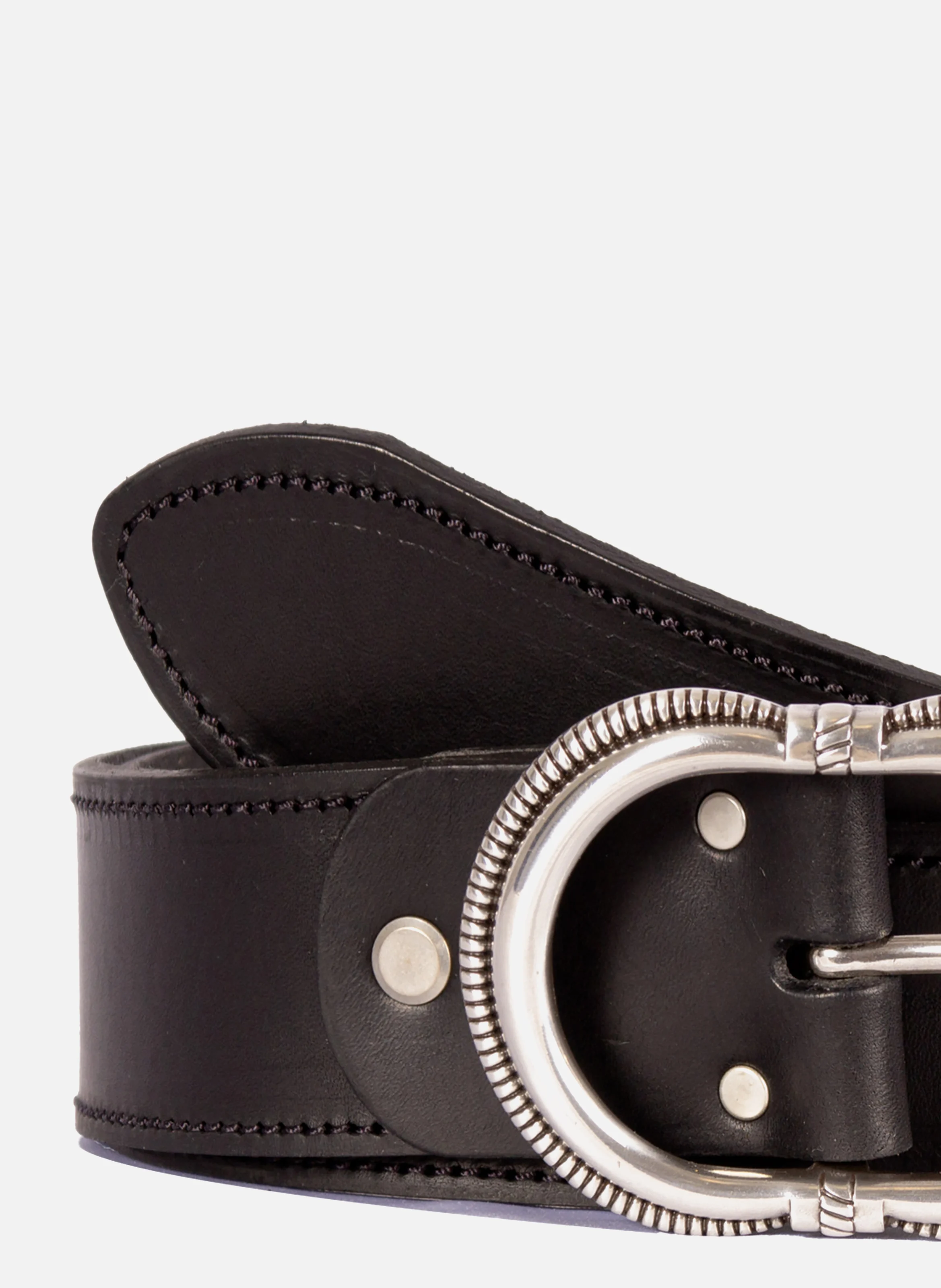 Ceinture camargue cuir | Noir