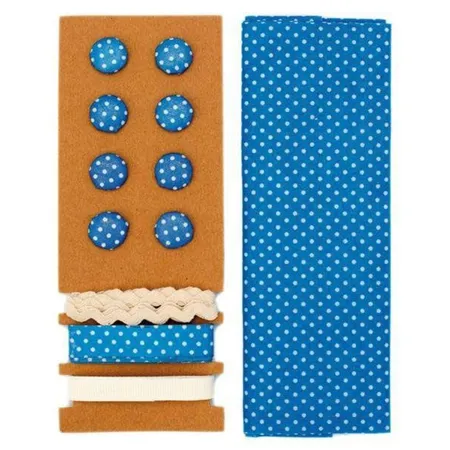 Glorex Textil-Set blau gepunktet