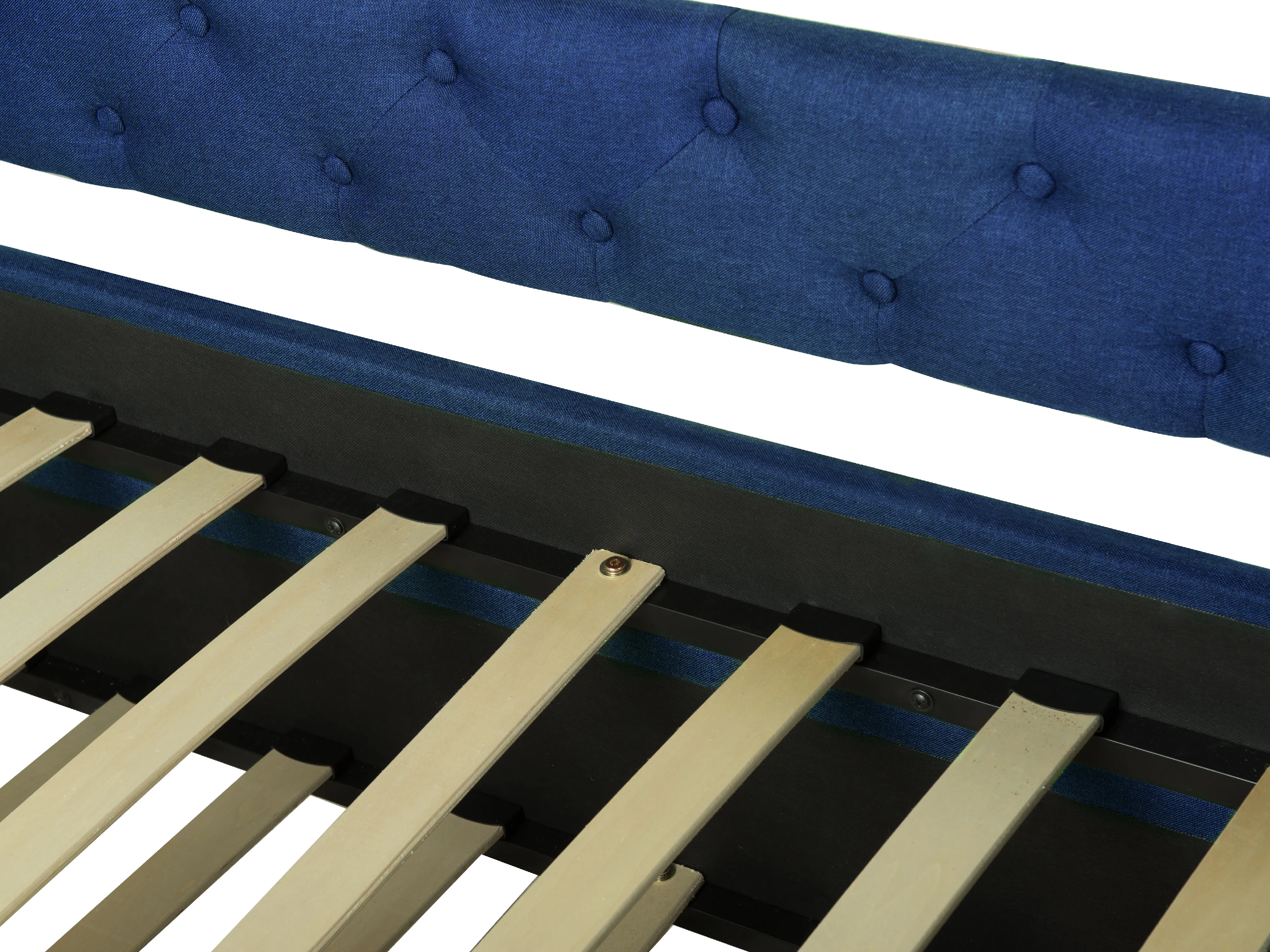 Onderschuifbed Stof LIBOURNE 80 x 200 cm Marineblauw
