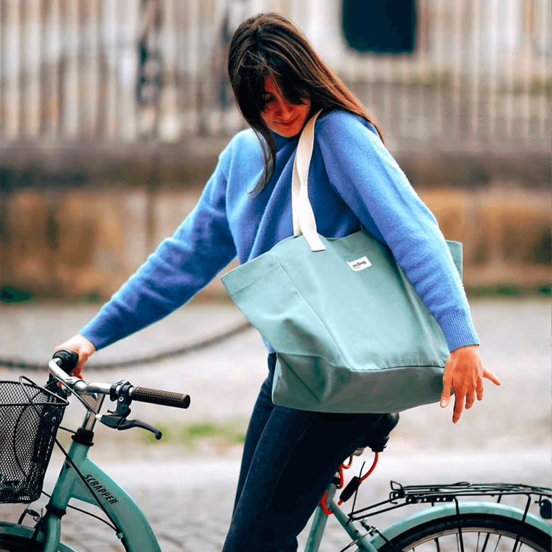 Sac shopping Claude 40cm Sauge