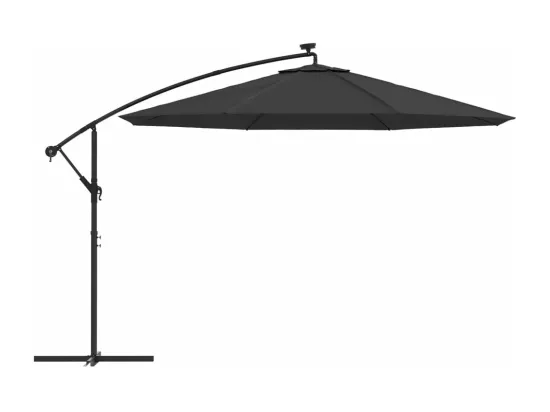 Parasol déporté avec lumières noire 02_0008456