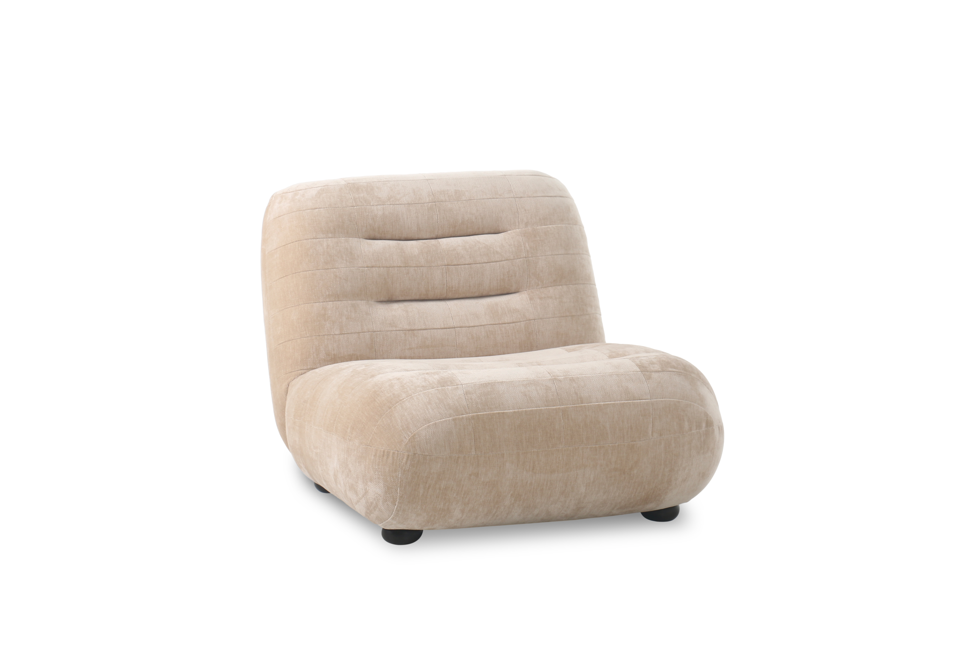 Lounge Chair Wyatt Velours Beige