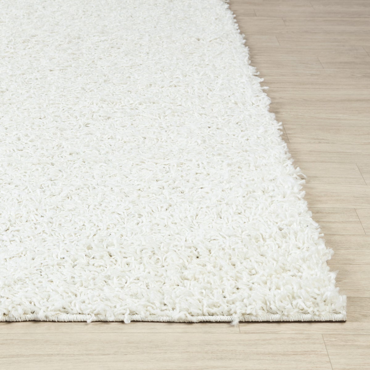 Modern hoogpolig shaggy vloerkleed, wit, 160x220 cm, LILLY