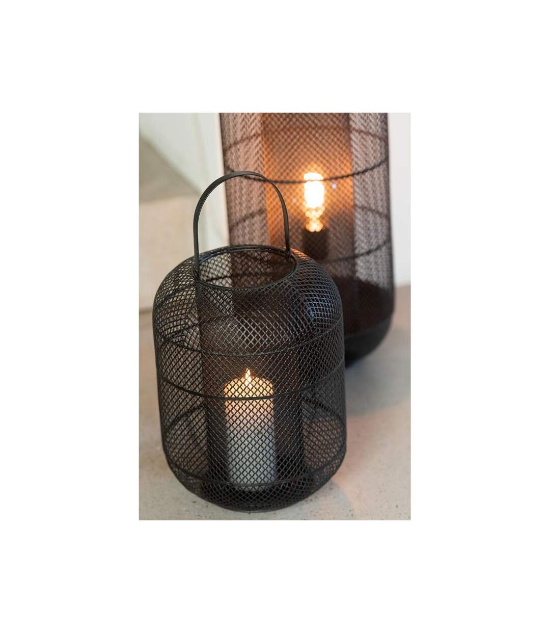 Paris Prix - Lanterne Déco En Métal donny 51cm Noir