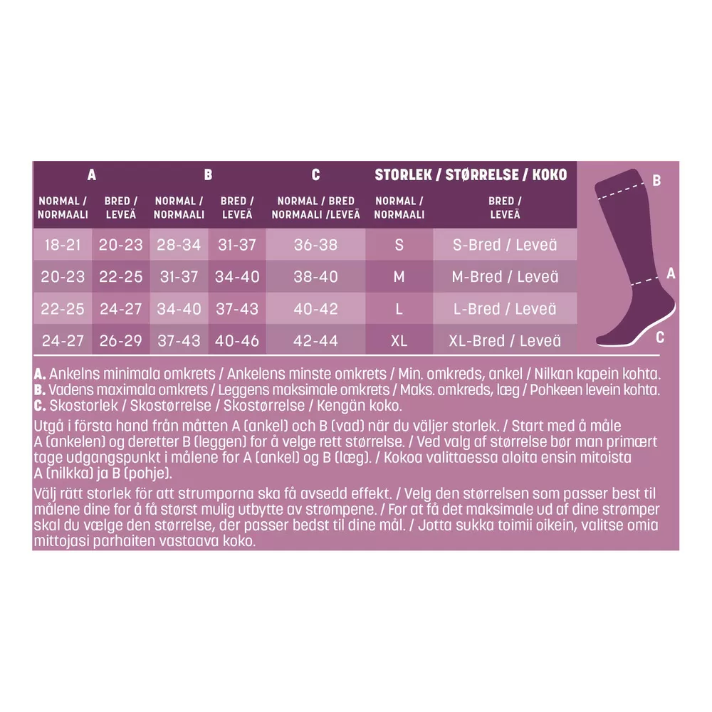 Mabs Nylon Knee Design Black - Flere størrelser