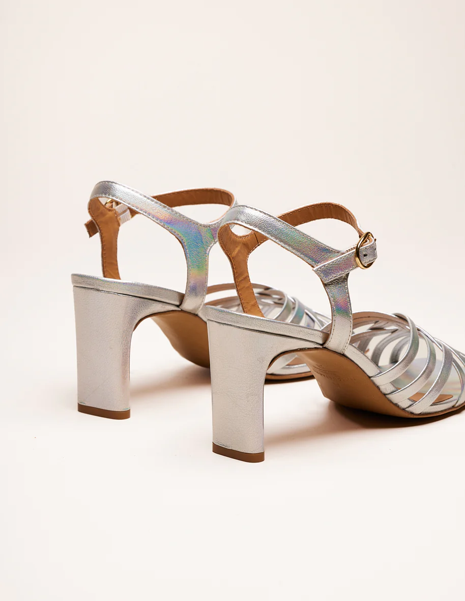 Sandales à talons Lise - Cuir iridescent