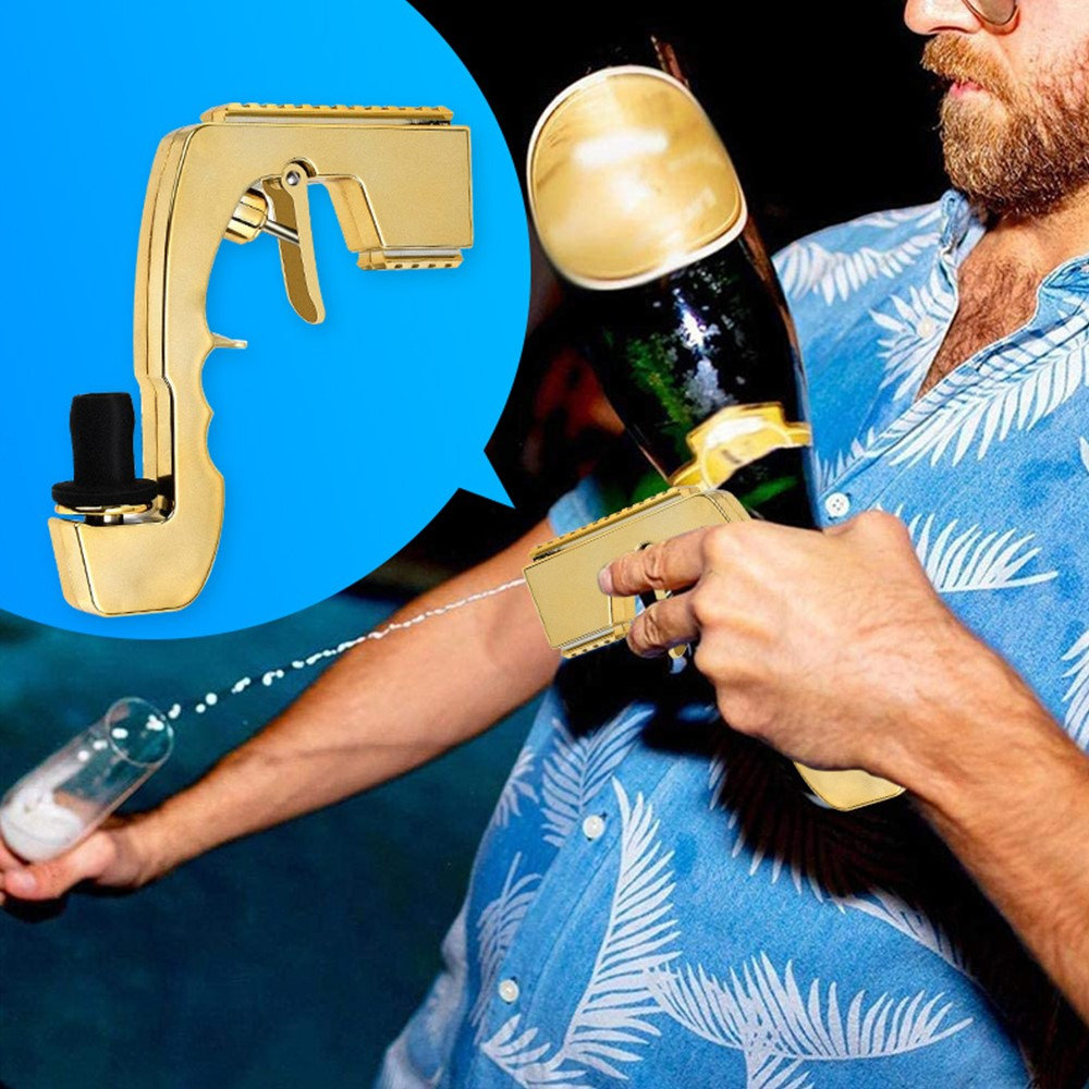 Getränke Spender Party Spritzpistole Flaschen Halter Dispenser für Bier / Champagner / Sekt - Schwarz