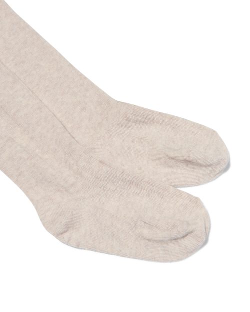 2 collants épais côtelés enfant avec coton rose foncé