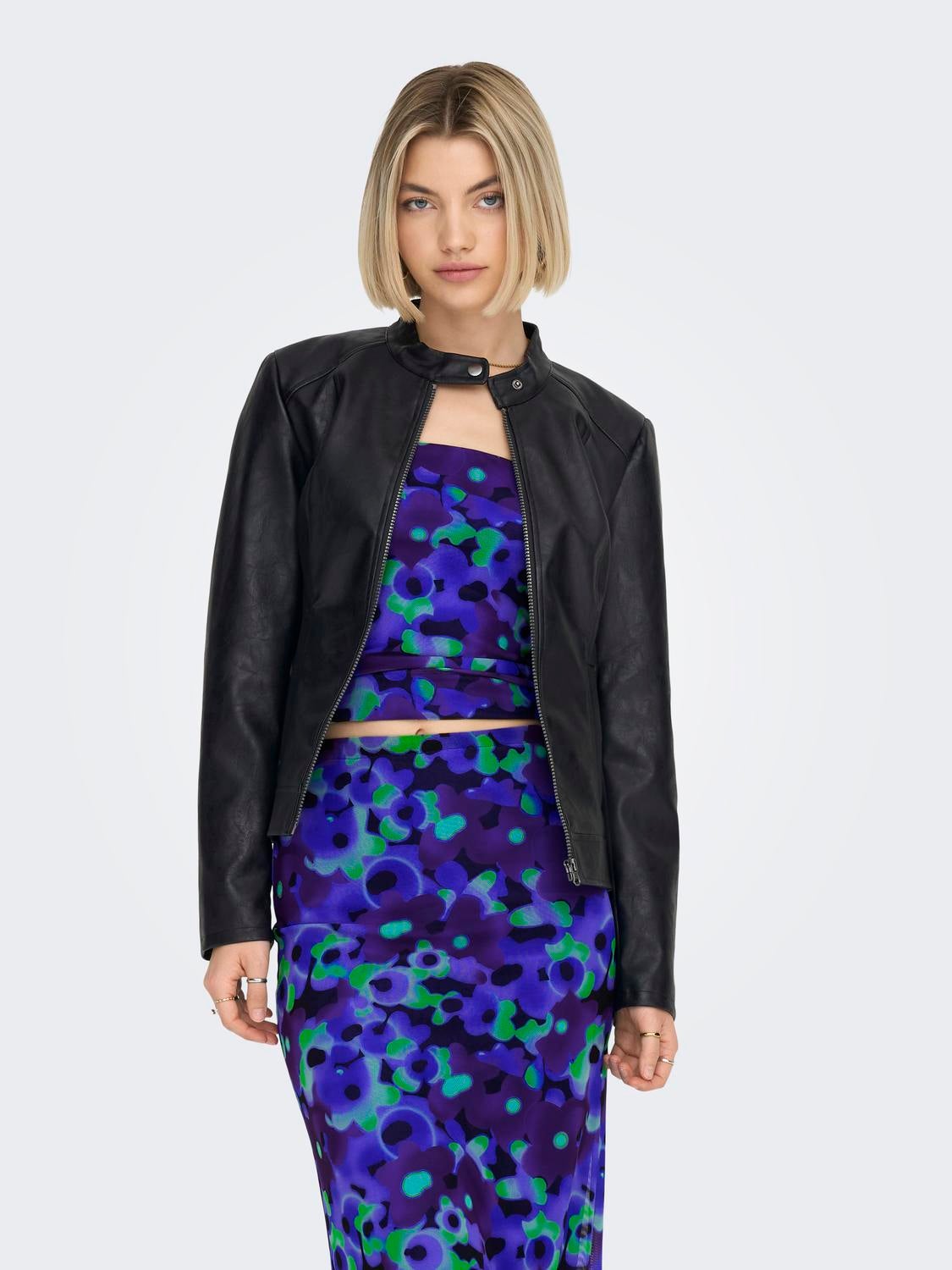 JDYEMILY Kunstlederjacke Black
