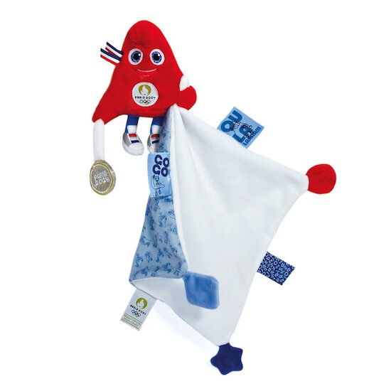 Mascotte Officielle JO 2024 Doudou Bebe Champion   Rouge        de               Doudou et Compagnie