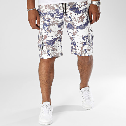 Short Cargo Blanc Camel Violet