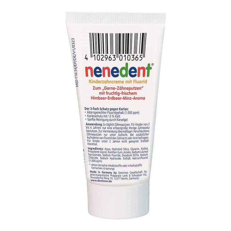 Nenedent Kinderzahncreme mit F, 50 ml