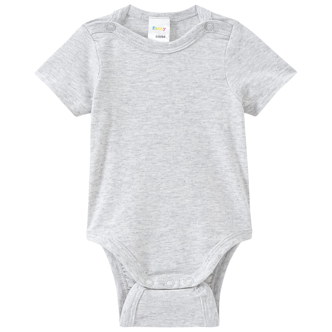 Famy 5 Baby Bodys in verschiedenen Farben grau / weiss