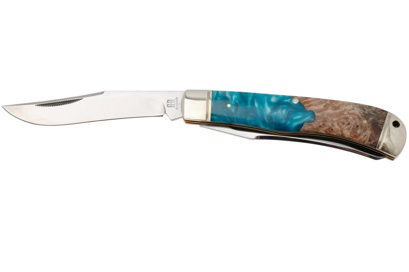 Rough Ryder Jumbo Trapper RR2651, Satin 440, Pandora Swirl Wood Resin, zakmes