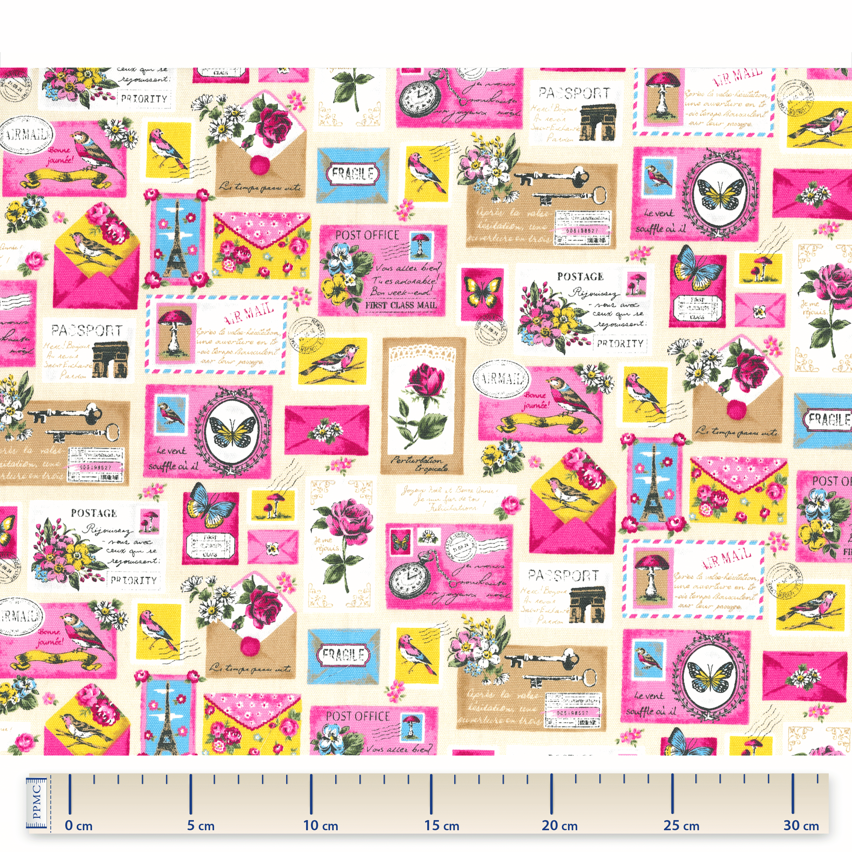Tissu Coton Au Mètre Postal