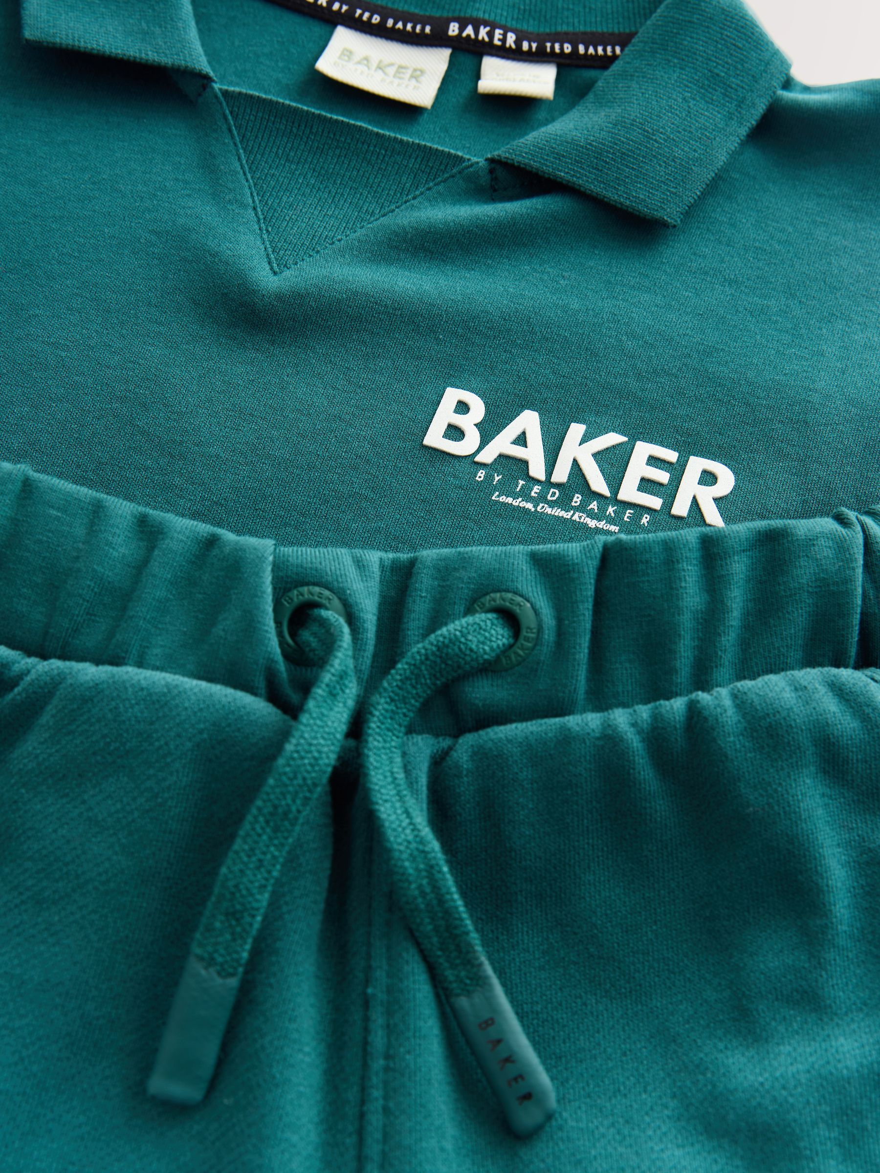 Groen - Baker by Ted Baker Baker by Ted Baker Polo Shirt and Shorts Set