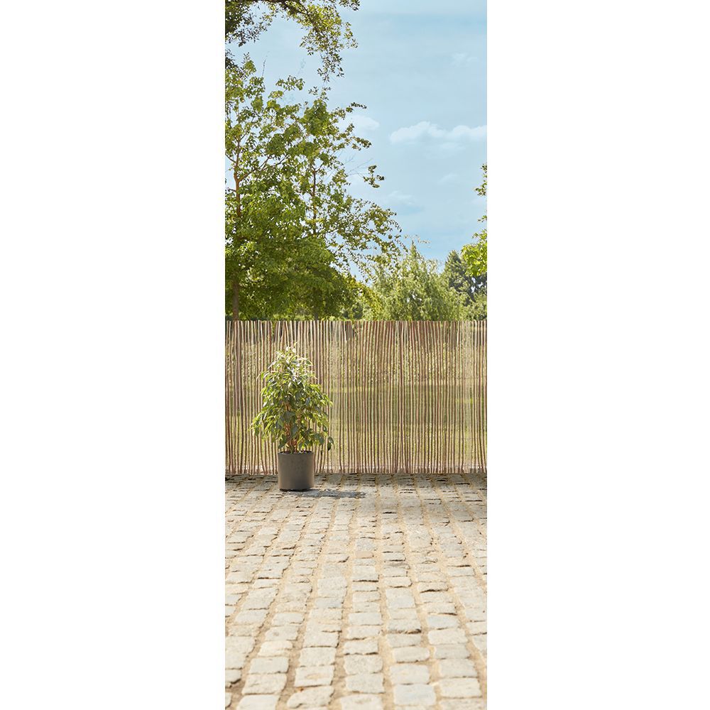 Brise vue osier fendu bicolore marron 300 x H100 cm