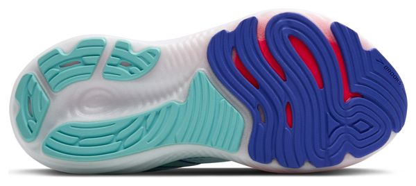 Chaussures Running Brooks Glycerin GTS 22 Blanc/Bleu/Rose Femme