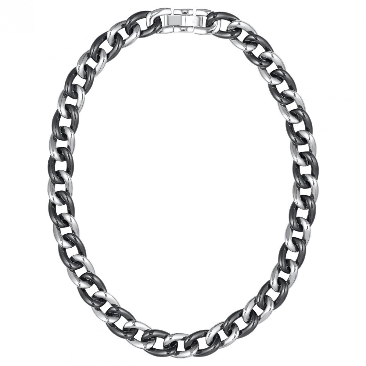 Collier multi-motifs en Acier 316L et céramique - blanc brillant