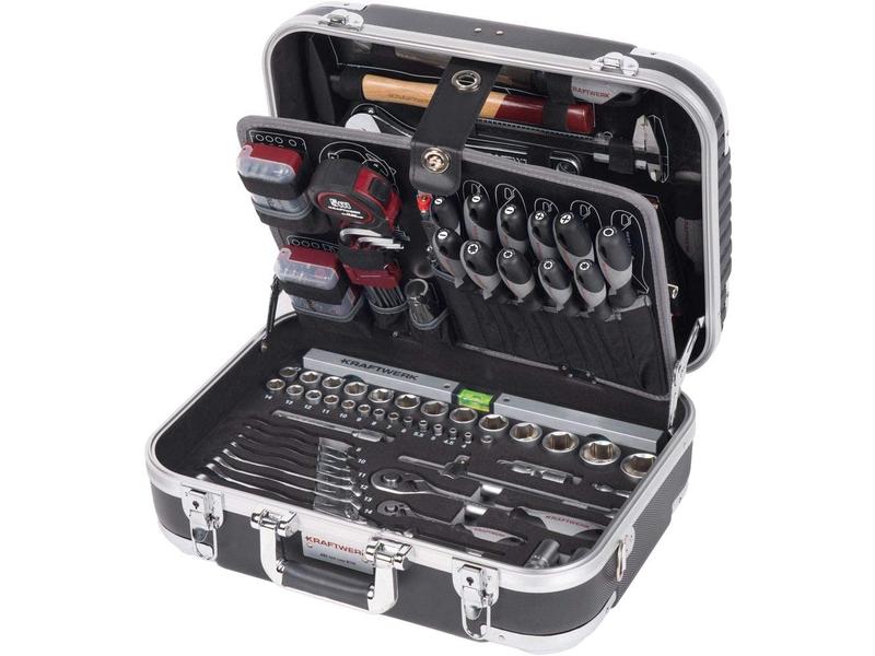 Kraftwerk Werkzeugkoffer B100, grau, 170-teilig ABS-Werkzeugkoffer B100