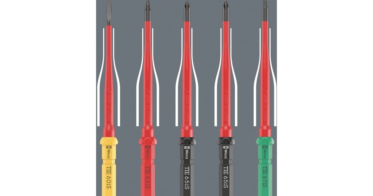 WeraKraftform Kompakt VDE 16 Torque extra slim 1 Tool Finder schroevendraaier  (Rood/geel, 16‑delig)