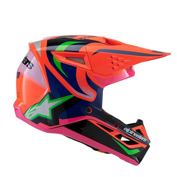 Alpinestars - Casque enfant Youth S-M3 Deegan Orange fluo / Violet / Rose fluo