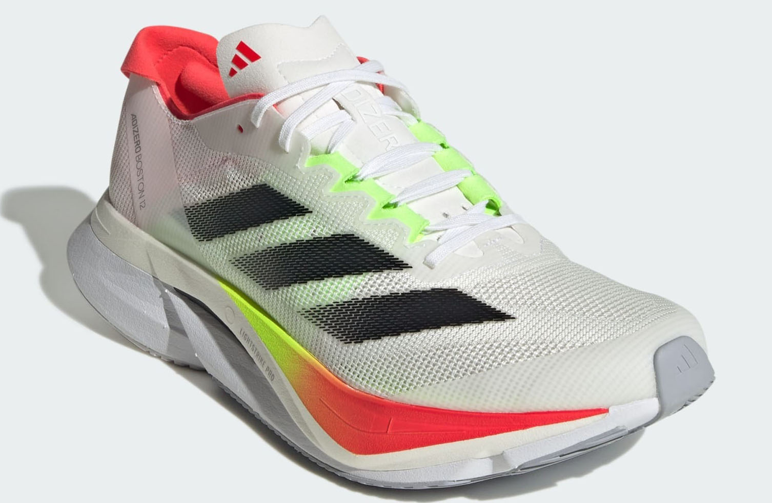 Adizero Boston 12 Dame Cloud White/Core Black/Lucid Red