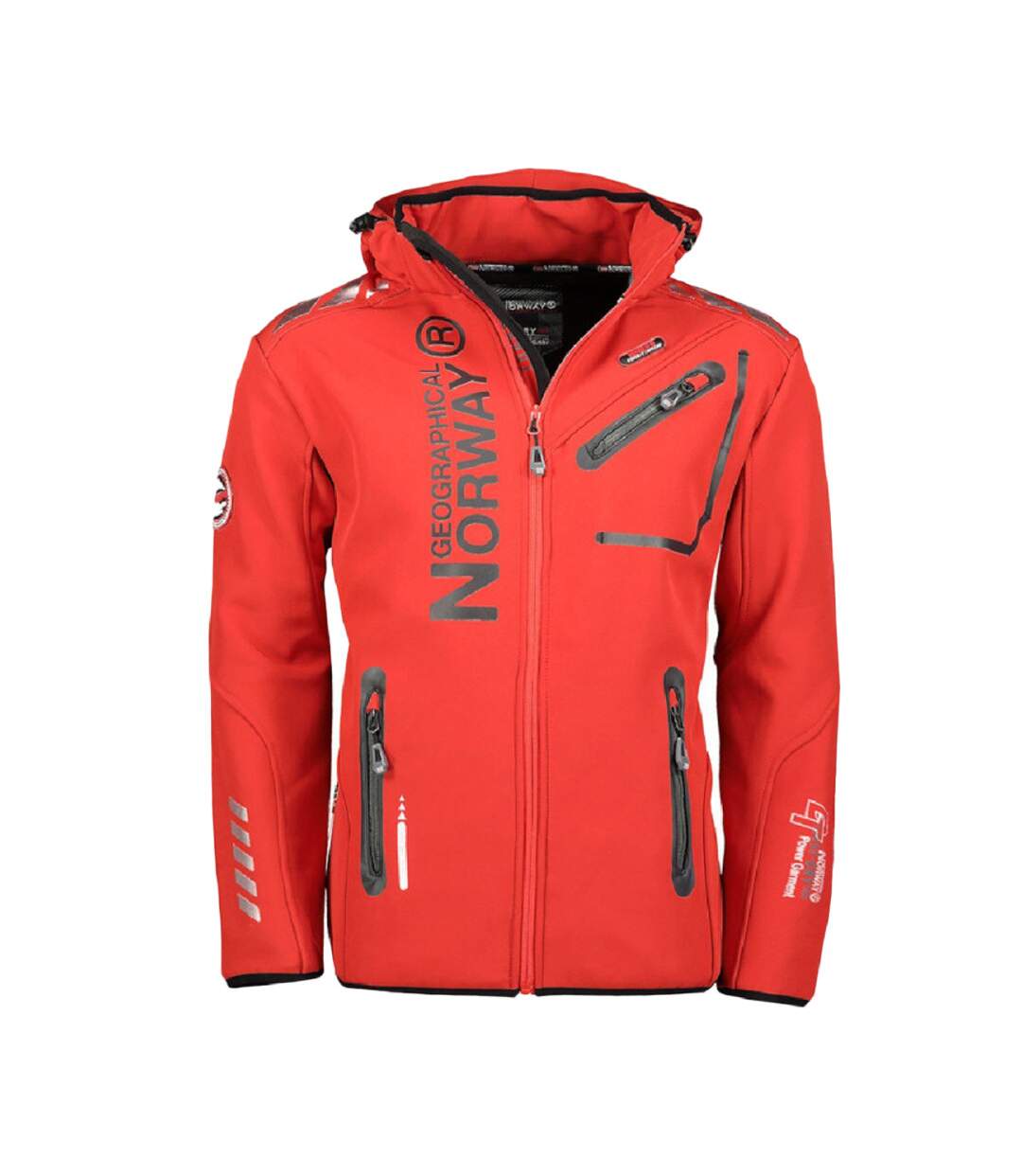 Veste Softshell Rouge Noir Homme Geographical Norway Royaute