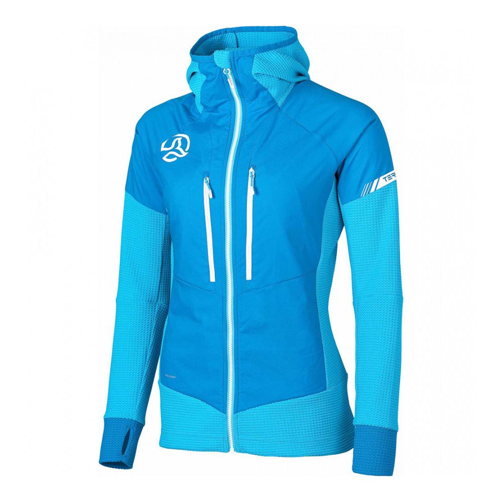 Ternua AGILE HYBRID - Veste Femme fresh ocean